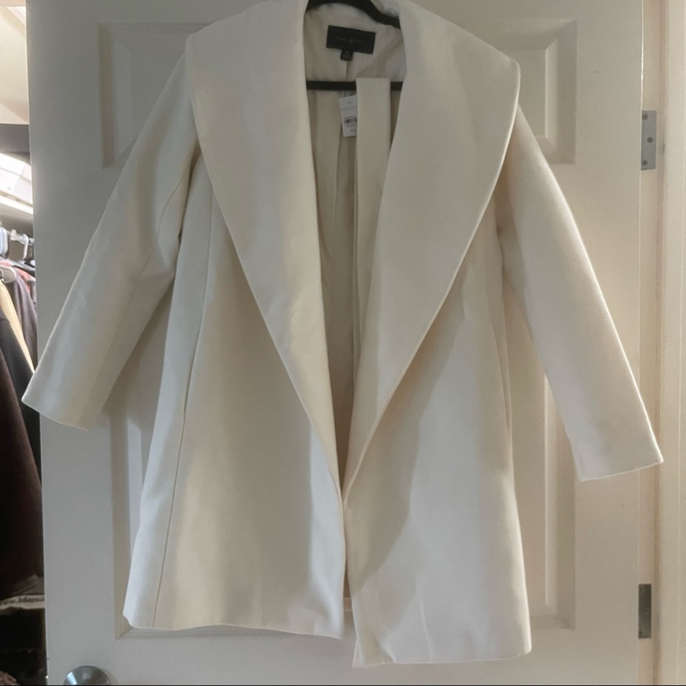 Ann Taylor Dress Coat Ivory